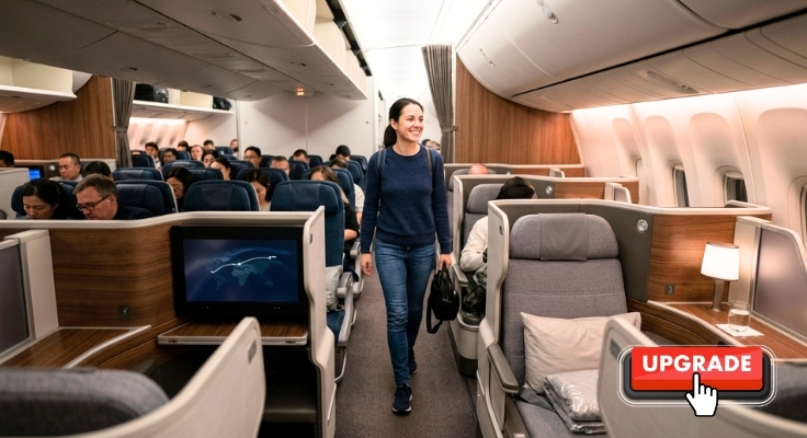 Can I upgrade from economy to business in Cathay Pacific?